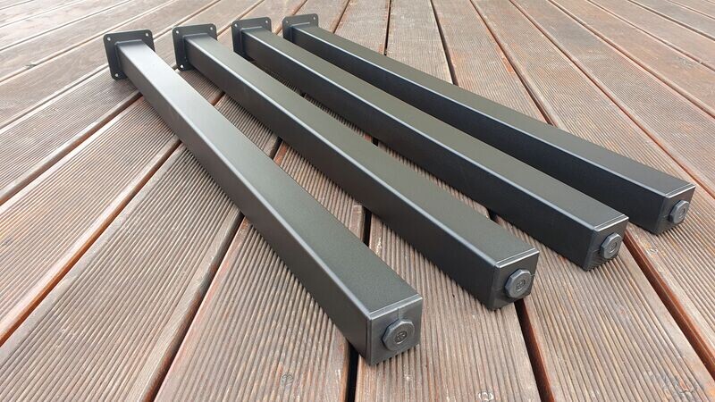 Square Steel Table Legs with Adjustable Feet | N126s