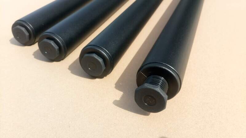 Round Steel Table Legs with Adjustable Feet | N128s
