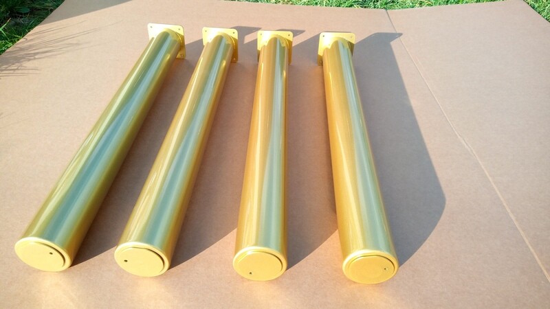 Gold Round Steel Table Legs | N128Fs