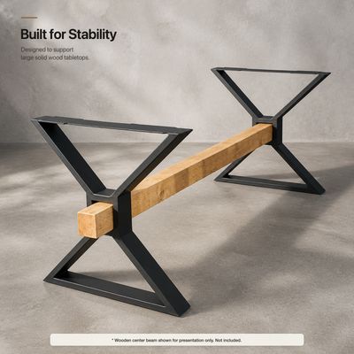 X-Shaped Steel Table Legs — Set of 2, N229
