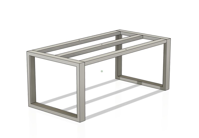 F1 Table Frame, customized to H40 W50 L1000 cm