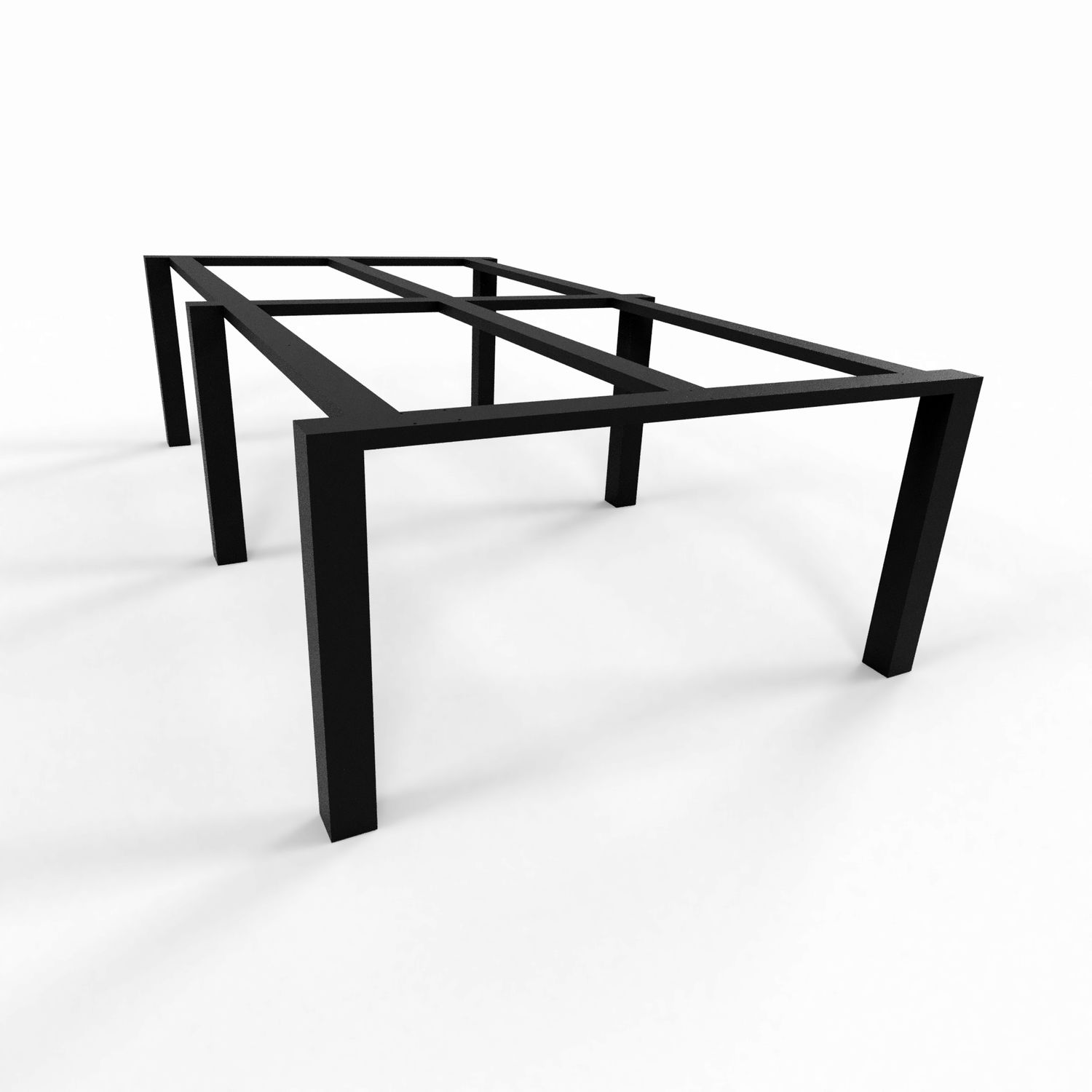 F4CLF table base, customized to 46W x 118L x 28H.  Heavy Duty Industrial Design, Handmade