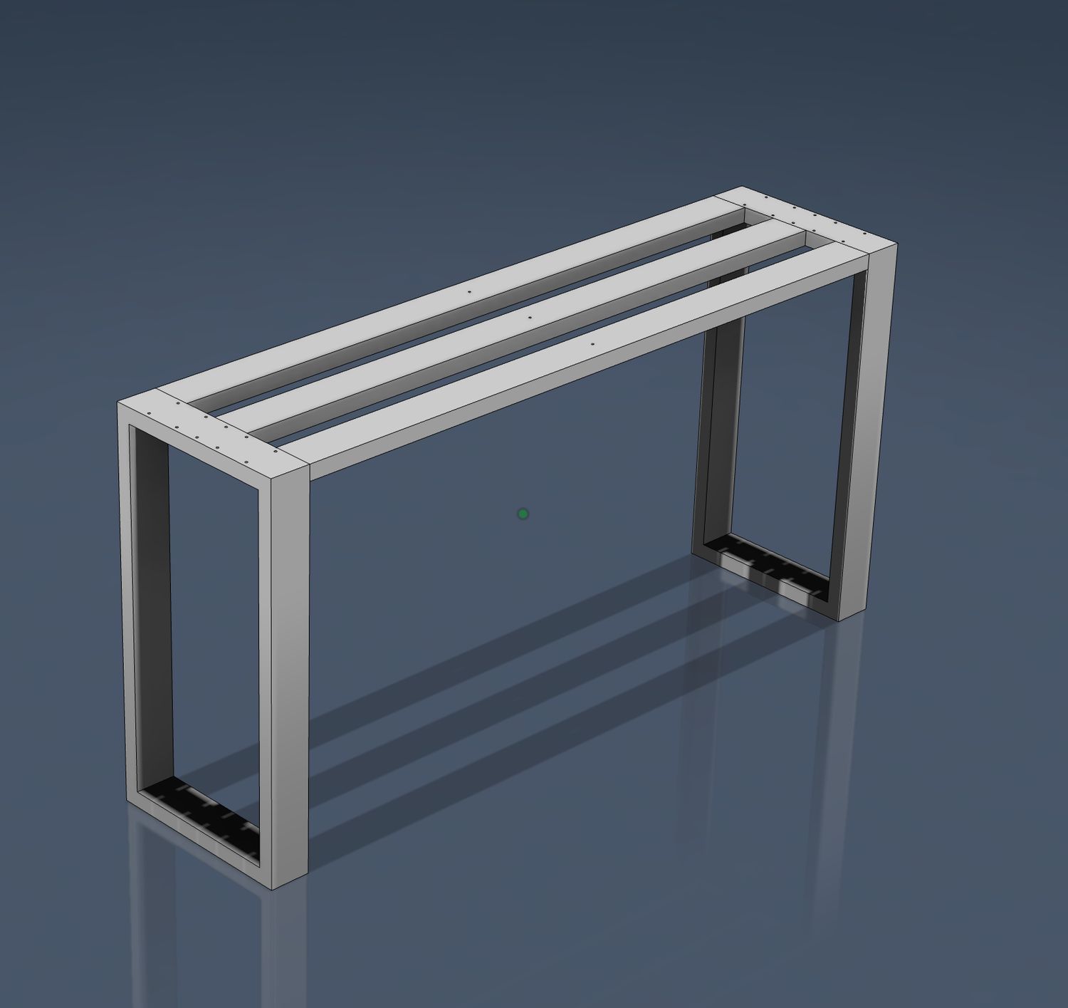 F1 Table Base, customized to H75 W38 L150 cm, Handmade Heavy Duty Table Frame