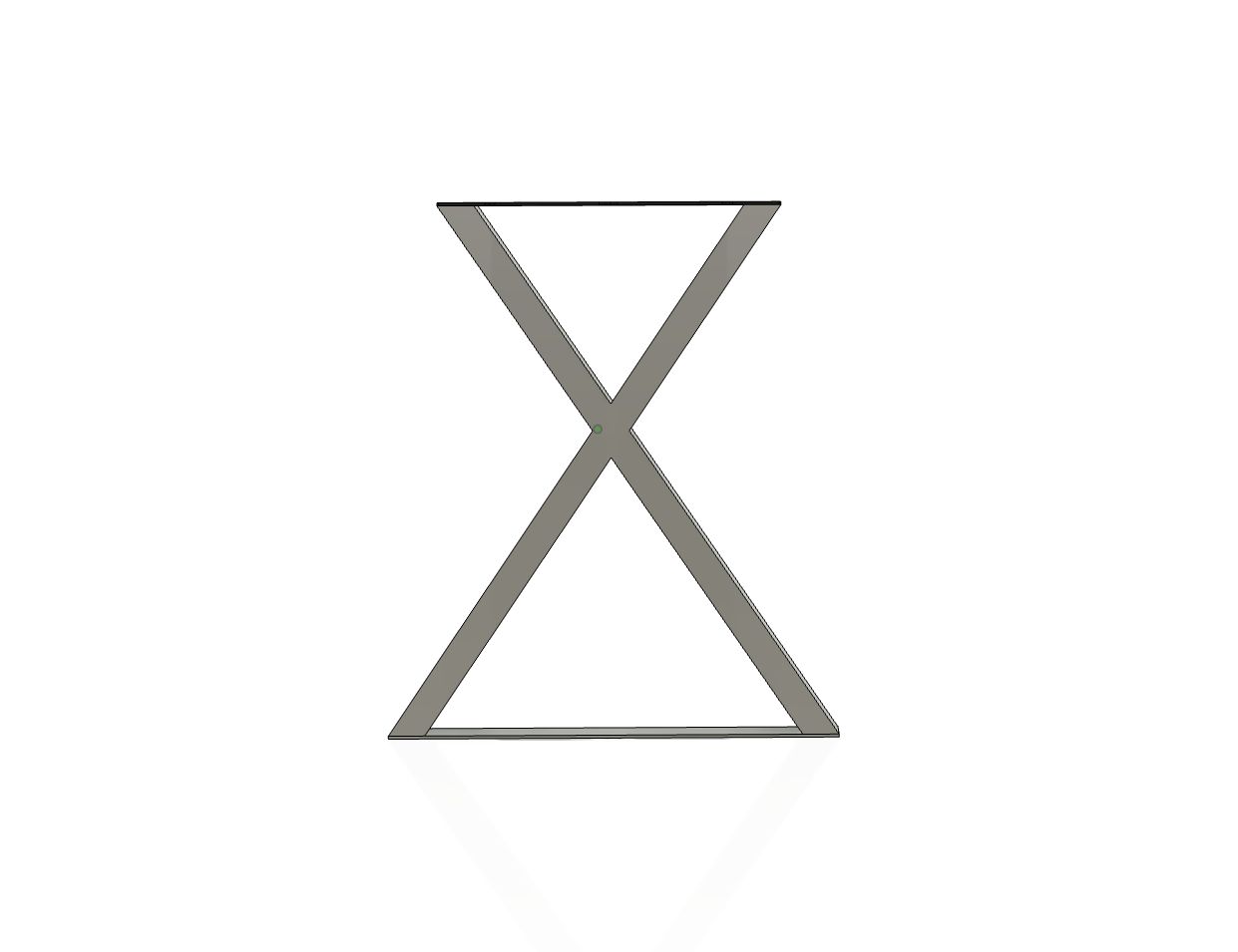 N11 X-Shape Steel Table Legs (2 sets), customized, Black Matte