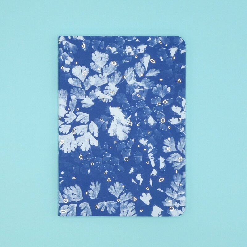Notizbuch im Cyanotype-Design - Blättermeer Notizbuch im Cyanotype-Design - Blättermeer