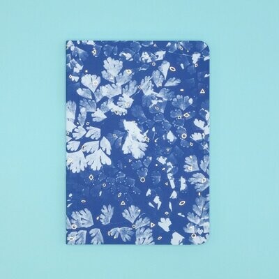 Notizbuch im Cyanotype-Design - Blättermeer
