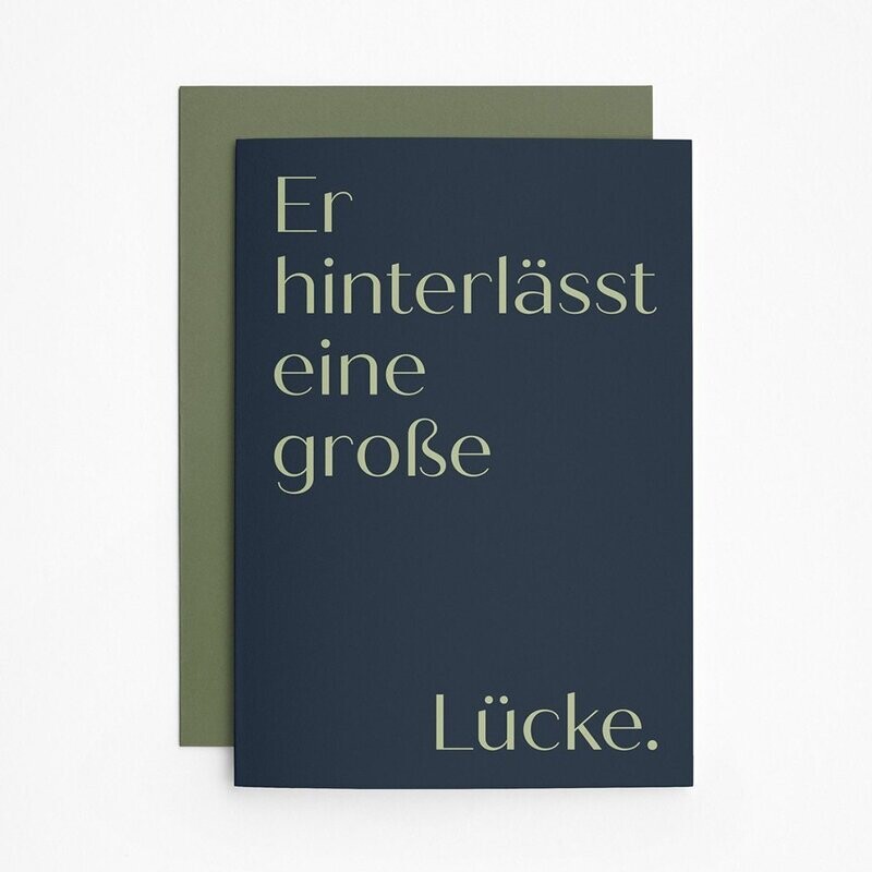 Trauerkarte Trauerkarte "Große Lücke"