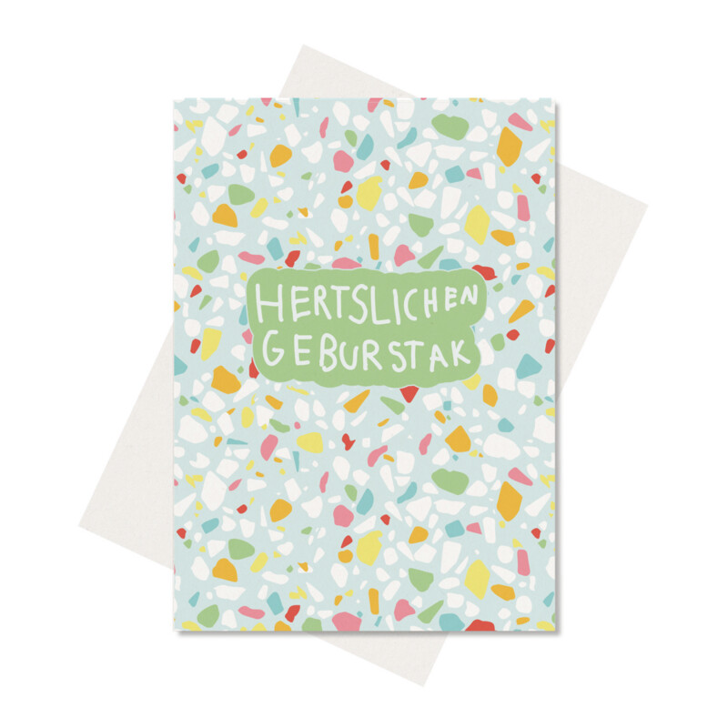 Postkarte Postkarte "HERTSLICHEN GEBURTSTAK"