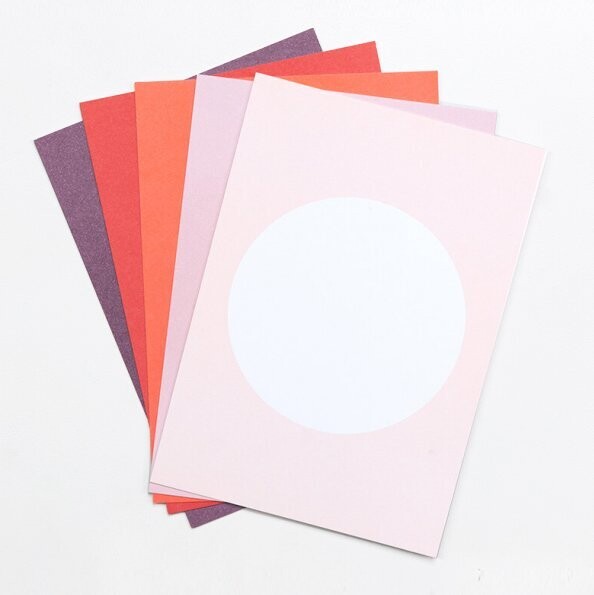 5 Postkarten, Set 5 Postkarten, Set "Beere"