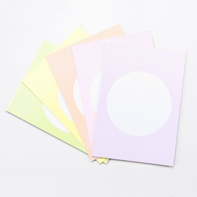 5 Postkarten, Set 5 Postkarten, Set "Soft Pastell"