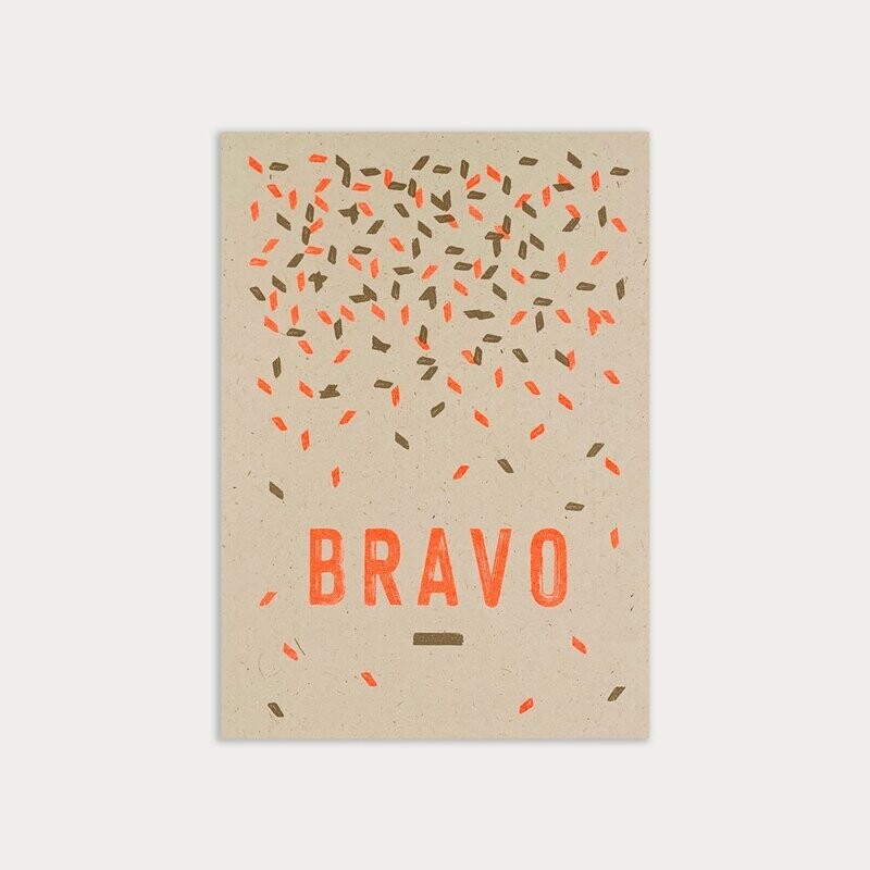 Karte Karte "Bravo" Rustic Natur Neon