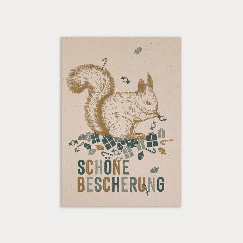 Karte Karte "Schöne Bescherung" Rustic Natur