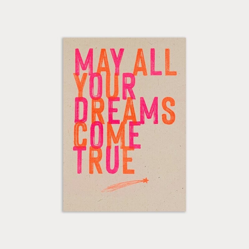 Karte Karte "Your Dreams" Rustic Natur Neon