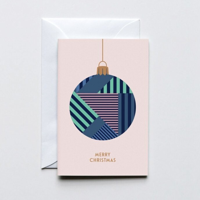 Mini-Grußkarte Mini-Grußkarte "Weihnachtskugel"