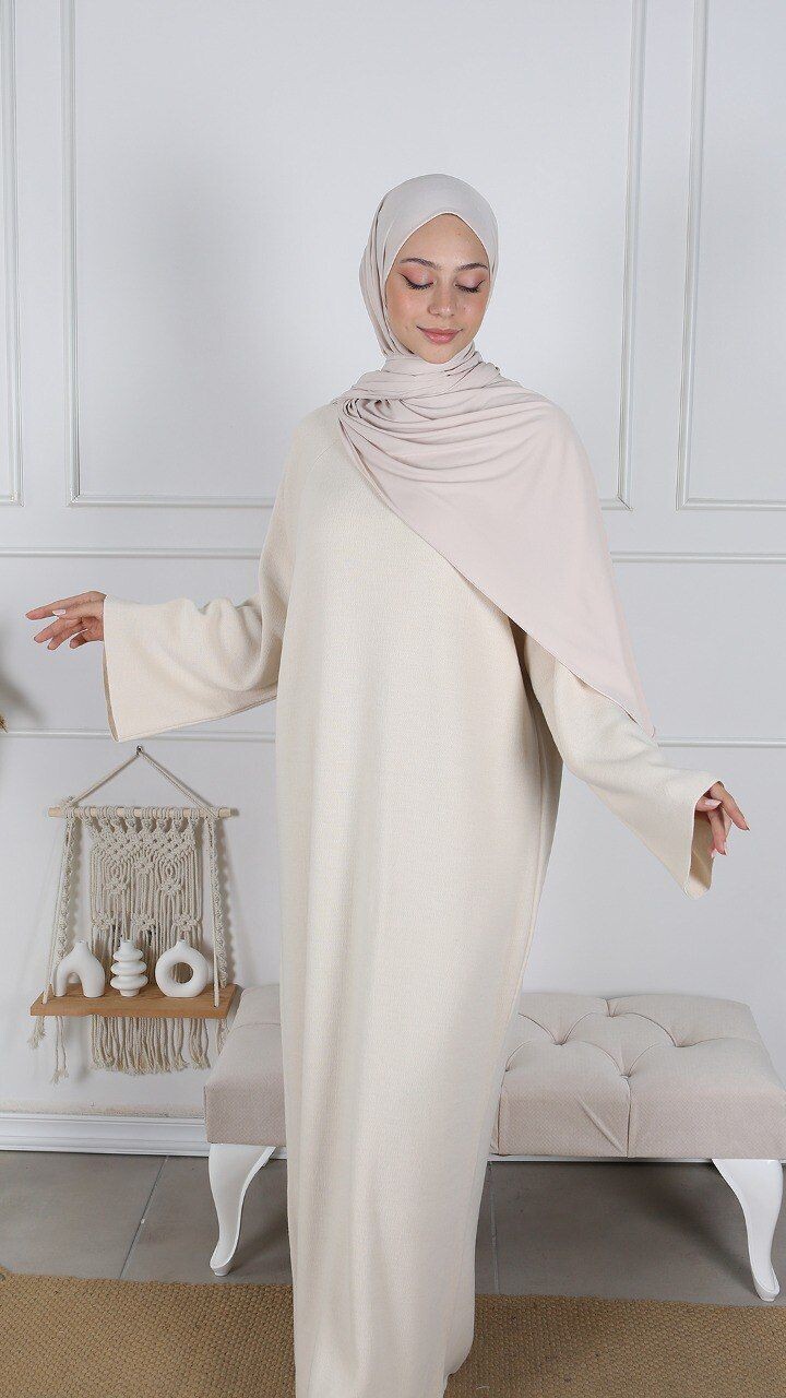 Strickkleid Butterfly: Beige