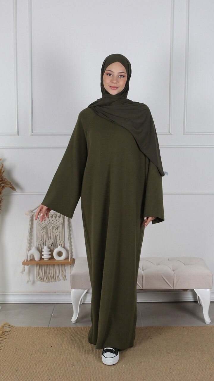 Strickkleid Butterfly: Khaki