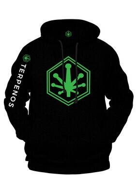 Hoodie logo terpenos color negro(₡‎22,995)