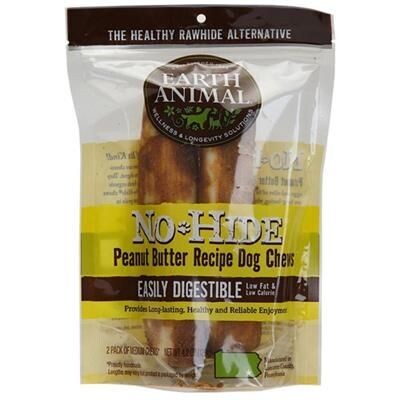 Earth Animal No Hide Peanut Butter Chew - 11' 2 pack