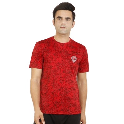 Abstract Red GymTiger Performance T-Shirt