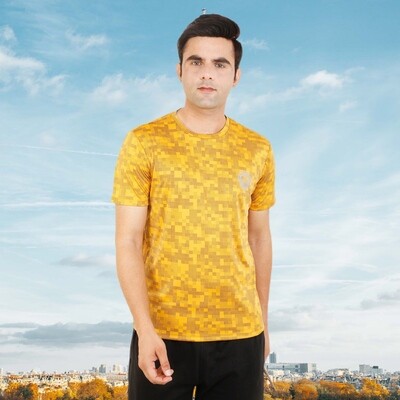 Golden Yellow Matrix GymTiger Performance T-Shirt