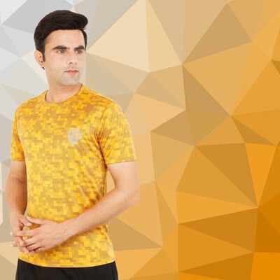 Golden Yellow Matrix GymTiger Performance T-Shirt