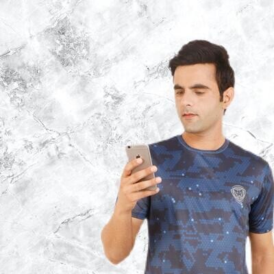 Blue Electric Hexa GymTiger Performance T-Shirt