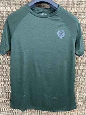 Gymtiger Mens T-Shirt Hexa Print Olive