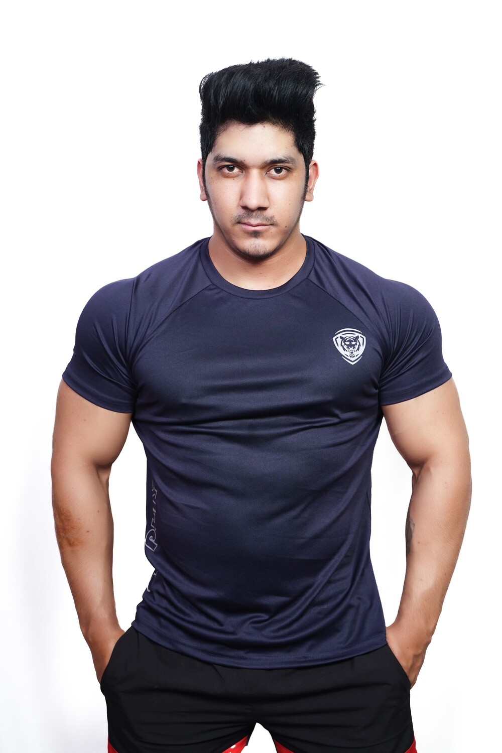 Mens T-Shirt Print Blue