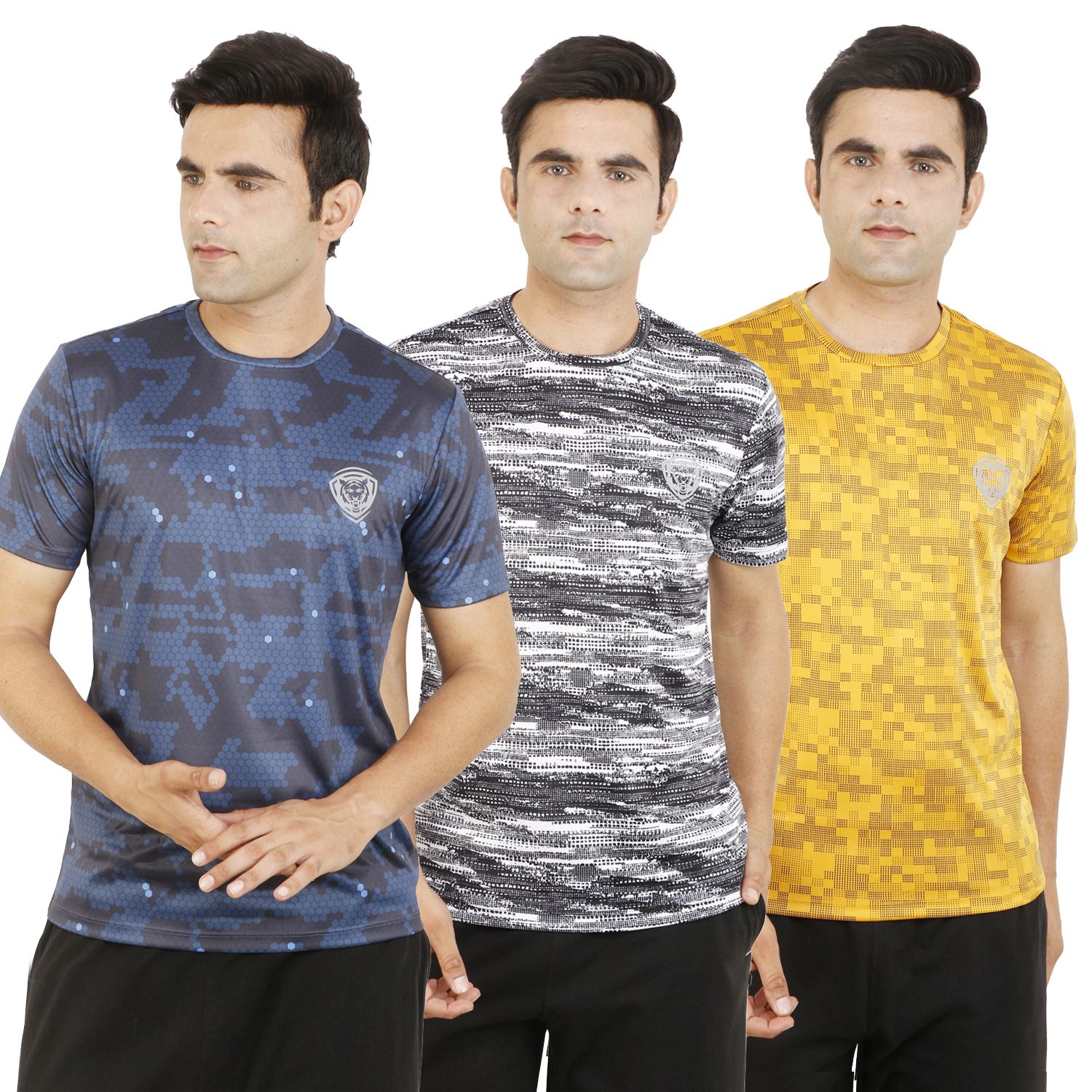 Dri Fit Men T-Shirt for Gym &amp; Sports - Pack of 3