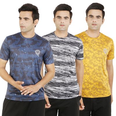 Dri Fit Men T-Shirt for Gym &amp; Sports - Pack of 3