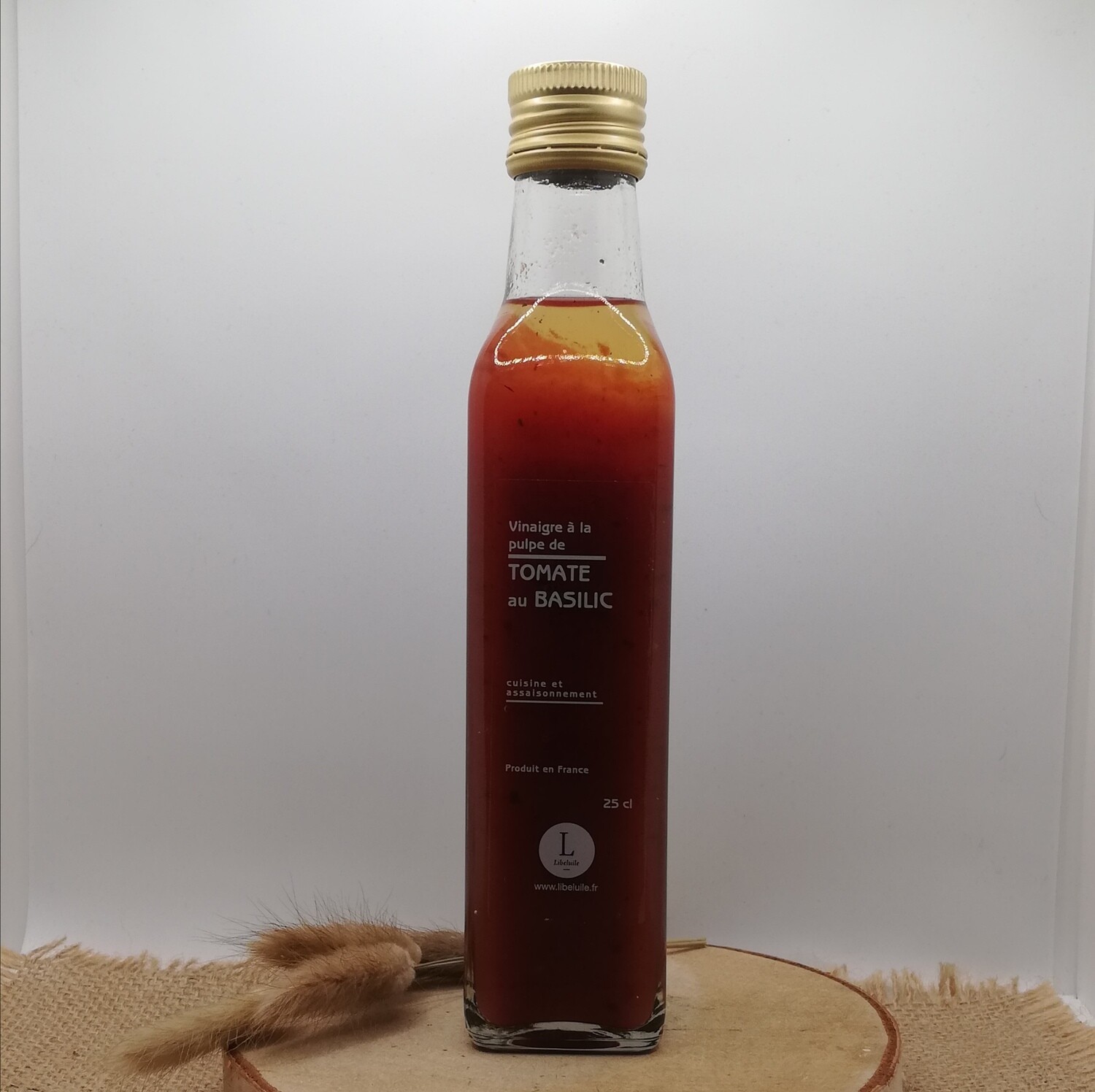 Vinaigre aromatisé à la pulpe de Tomate & Basilic