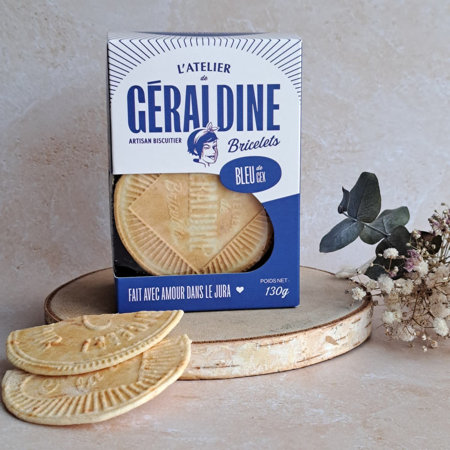 Biscuits salés Bricelets au Bleu de Gex
