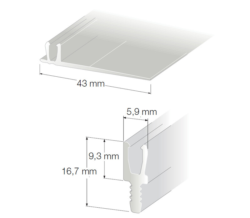 Grīdas sistēmlīstes pamata profils SY 25