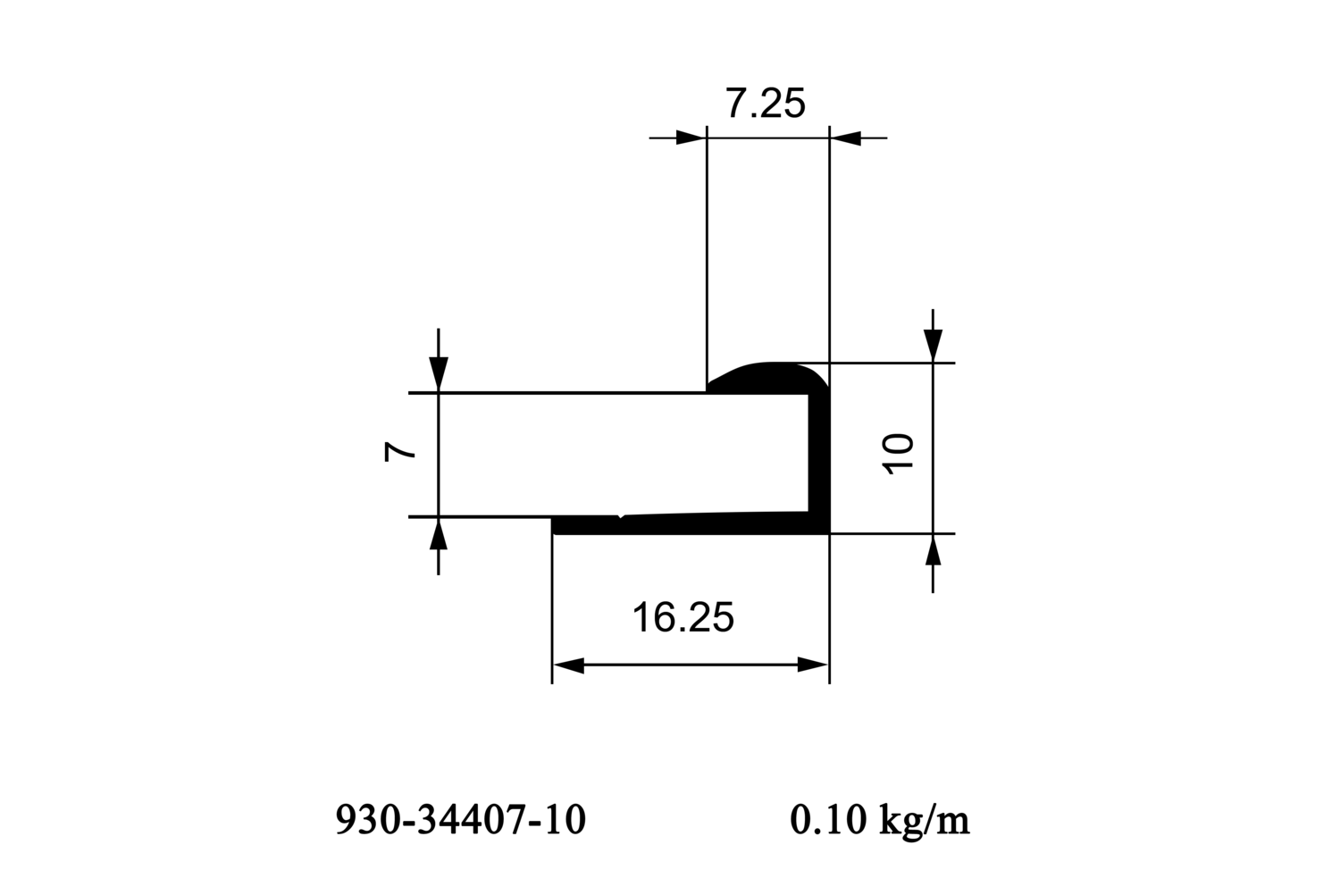 Āķa formas savienojuma profils
