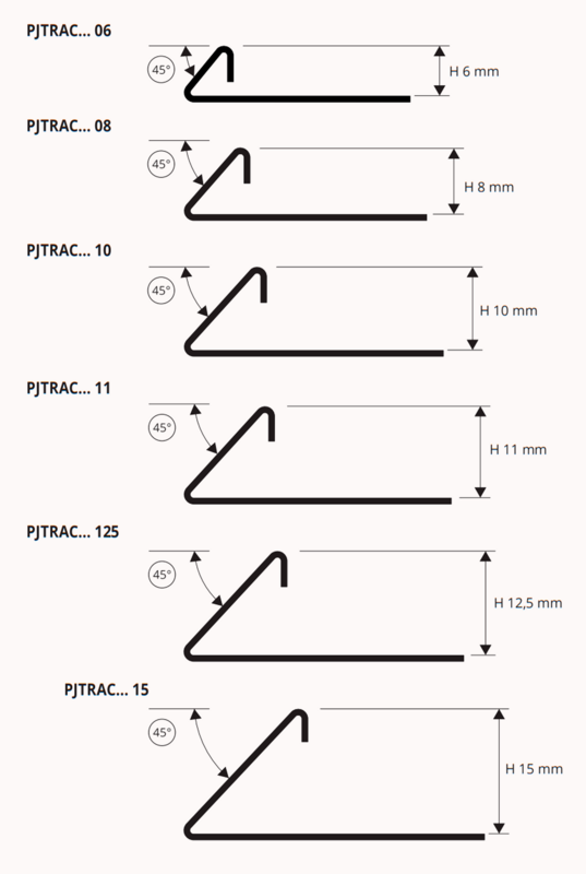 Trīsstūra formas profils PROJOLLY TRIANGLE no nerūsējošā tērauda