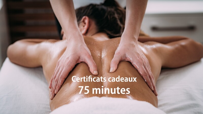 Certificat-cadeau pour un massage de 75 minutes