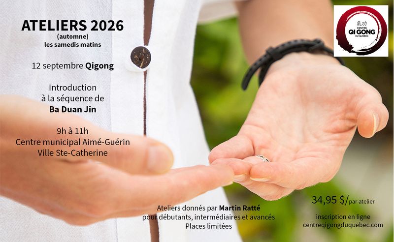 Ateliers Qigong  samedi 12 septembre 2026