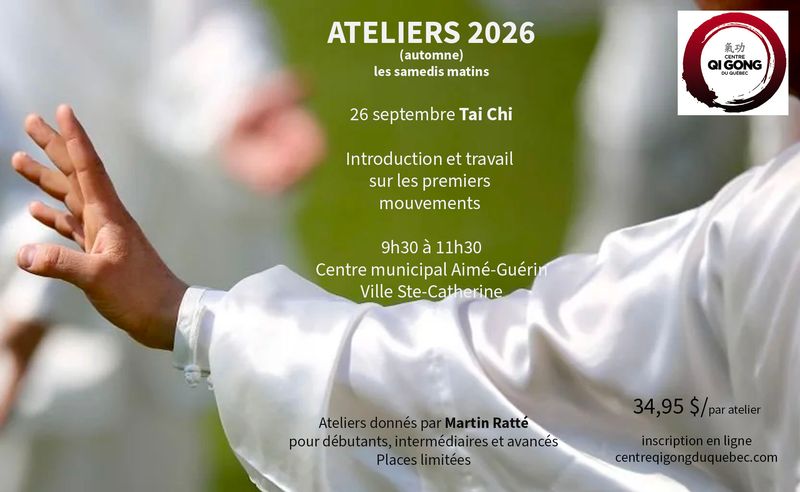 Ateliers de Tai Chi 26 septembre 2026