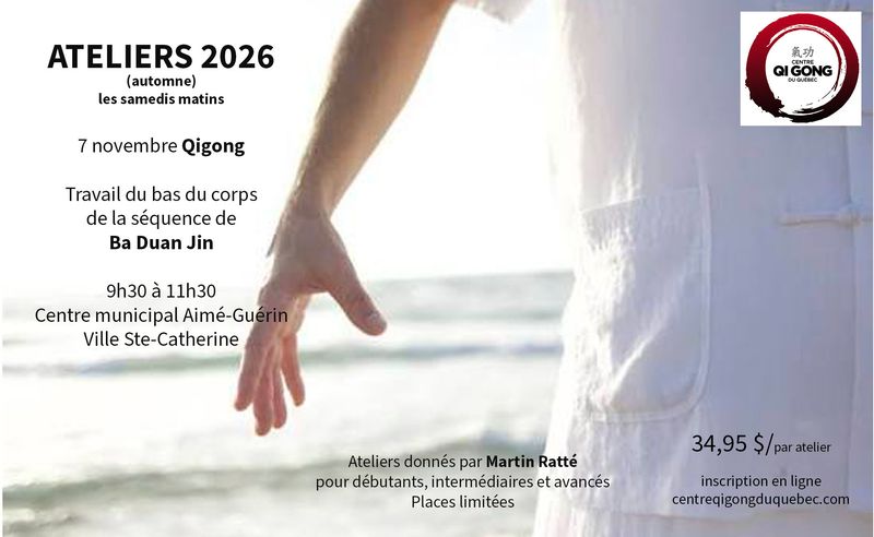 Ateliers de Qigong 7 novembre 2026