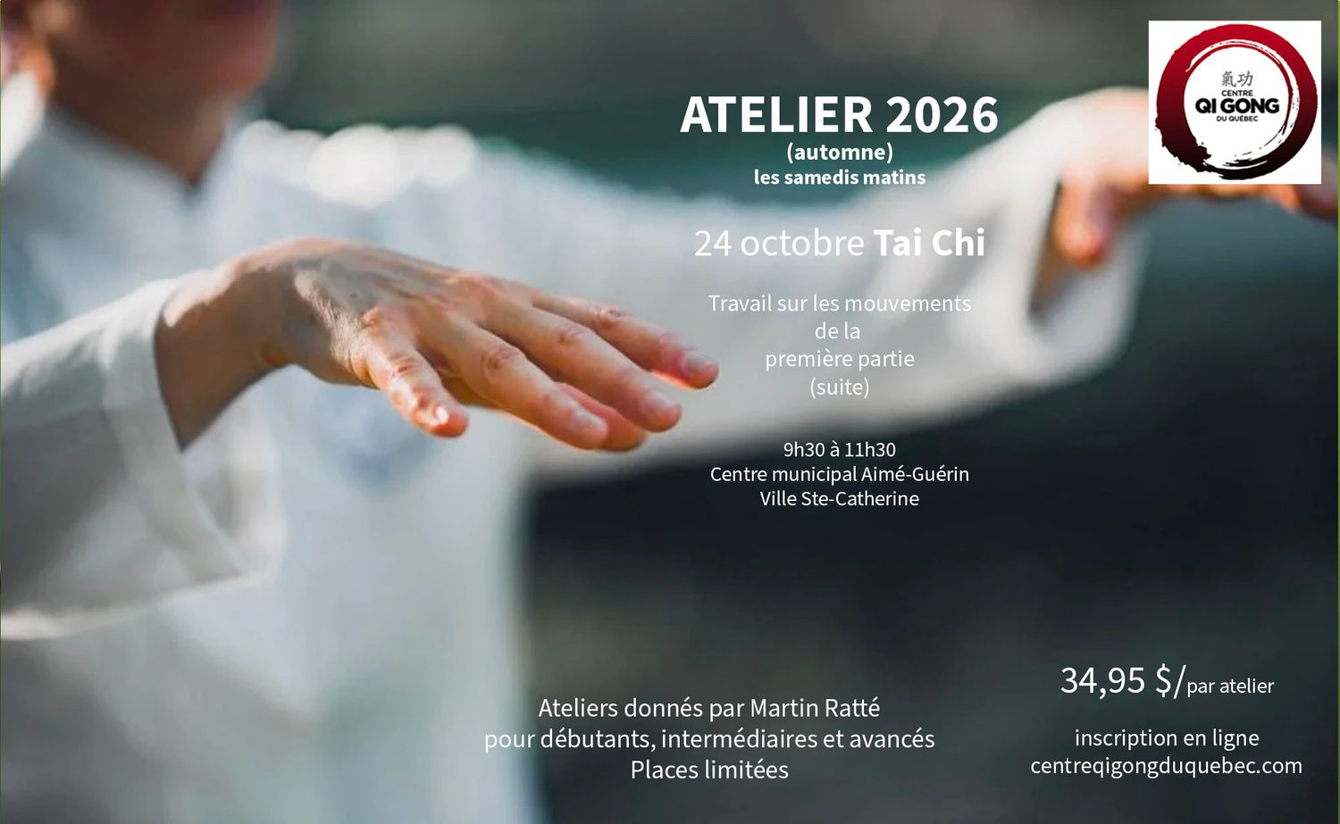 Ateliers de Tai Chi 24 octobre 2026