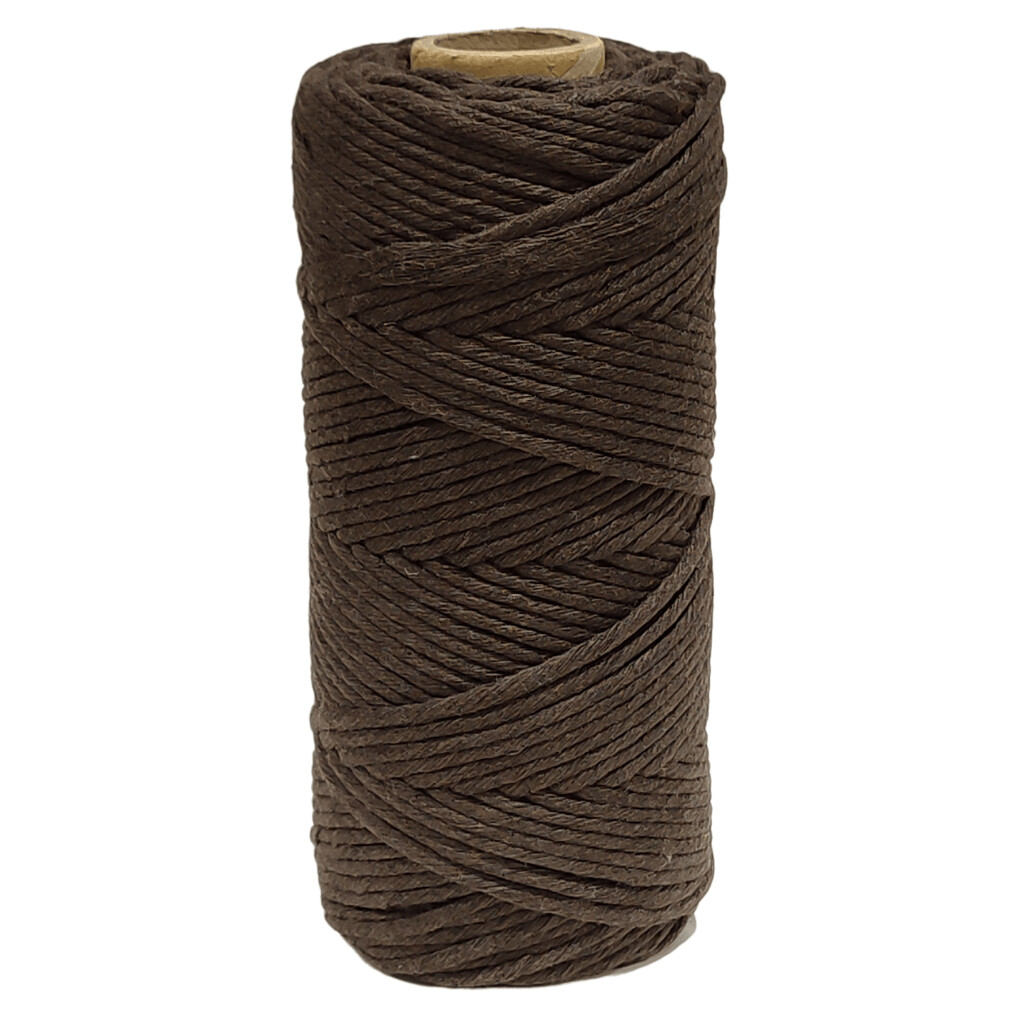 Premium Super Soft Brown 3mm x 100m Macramé Cotton Cord