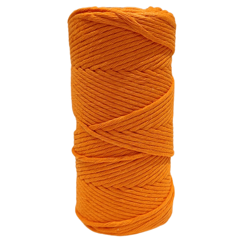 Premium Super Soft Orange 3mm x 100m Macramé Cotton Cord