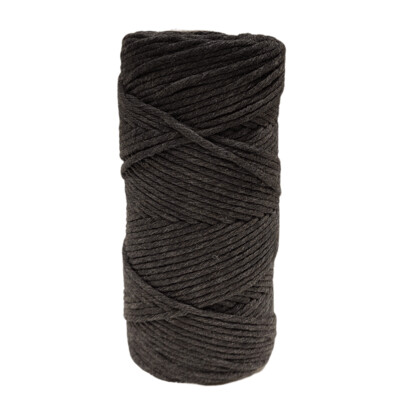 Premium Super Soft Charcoal 3mm x 100m Macramé Cotton Cord