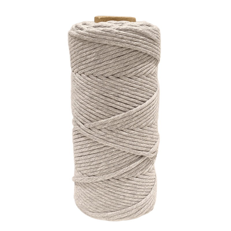 Premium Super Soft Ice Silver 3mm x 100m Macramé Cotton Cord