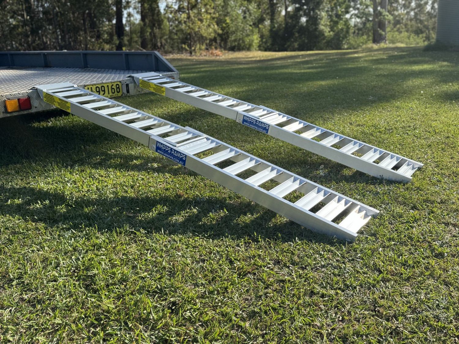 Folding ATV & UTV Ramps - 2.5 metres long - 1 tonne capacity - Pair Whipps Ramps 1 Tonne capacity 2.5 metres long folding aluminium quad bike ATV loading ramps