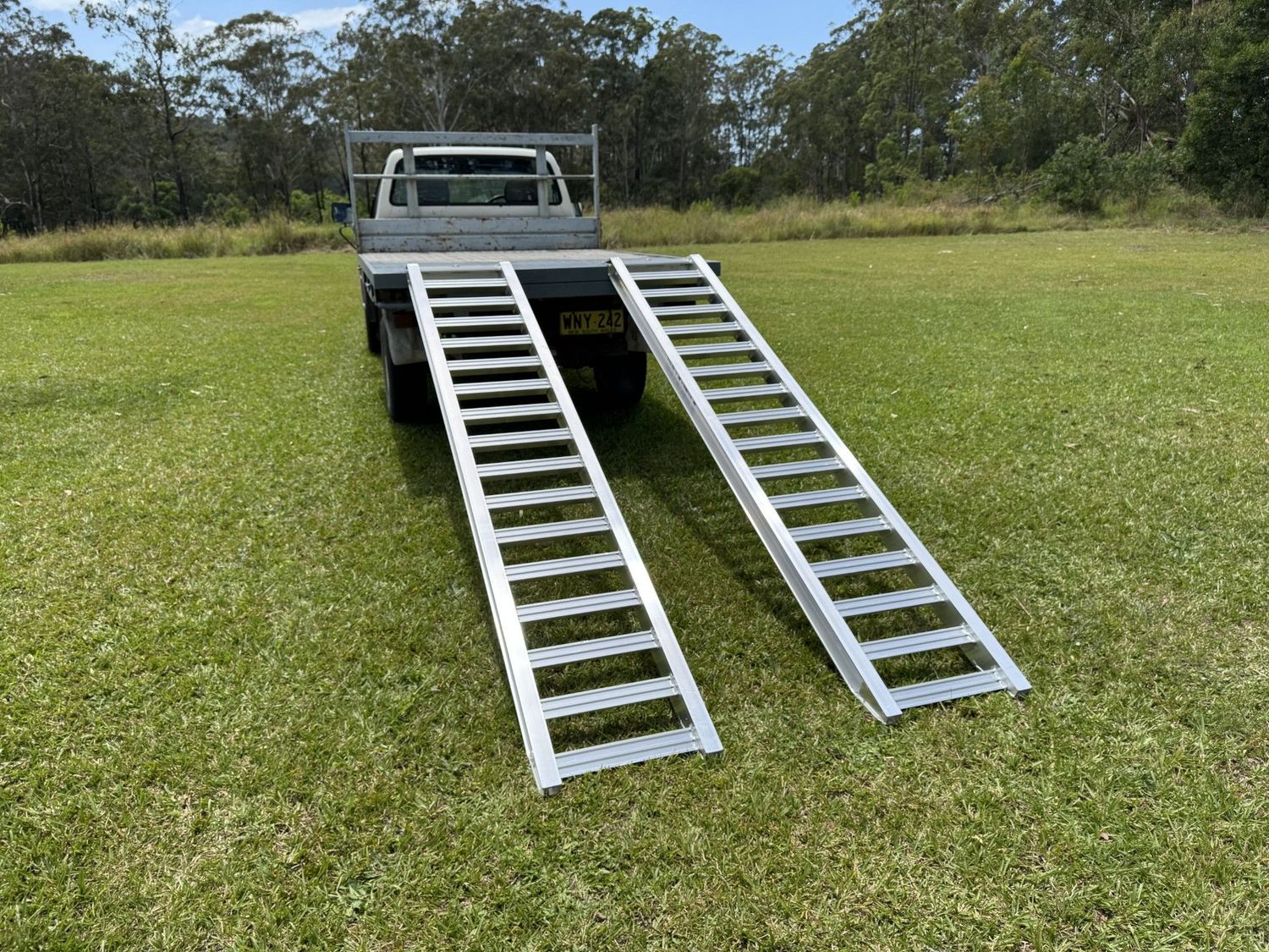 Whipps Ramps 3.5 tonne capacity 3 metres long aluminium machinery loading ramps