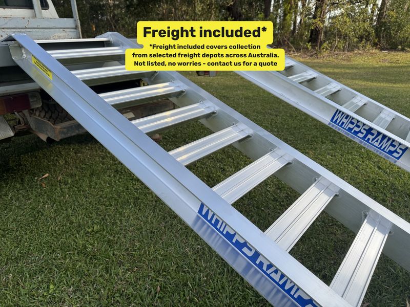 Whipps Ramps - 2.5-tonne capacity aluminium machinery loading ramps - freight australia wide