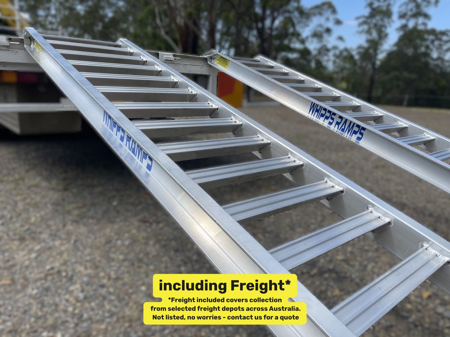 Whipps Ramps - 4.5 tonne capacity aluminium machinery loading ramps