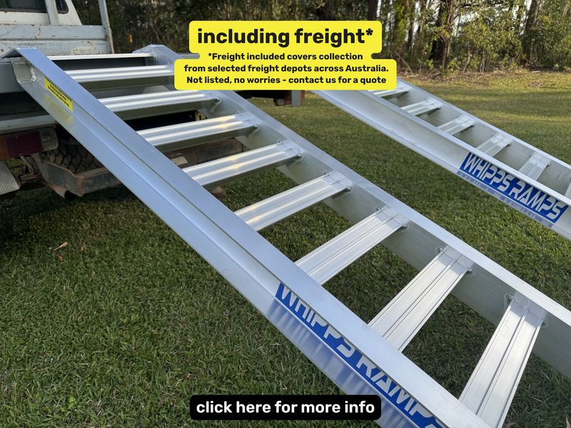 Whipps Ramps - 2.5-tonne capacity aluminium machinery loading ramps - freight australia wide