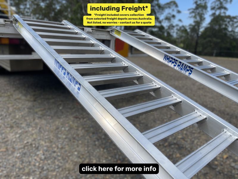 Whipps Ramps - 4.5 tonne capacity aluminium machinery loading ramps